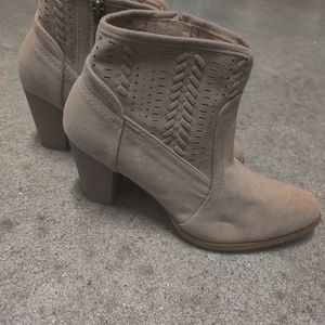 Tan booties